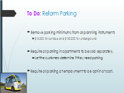 To Do: Reform Parking