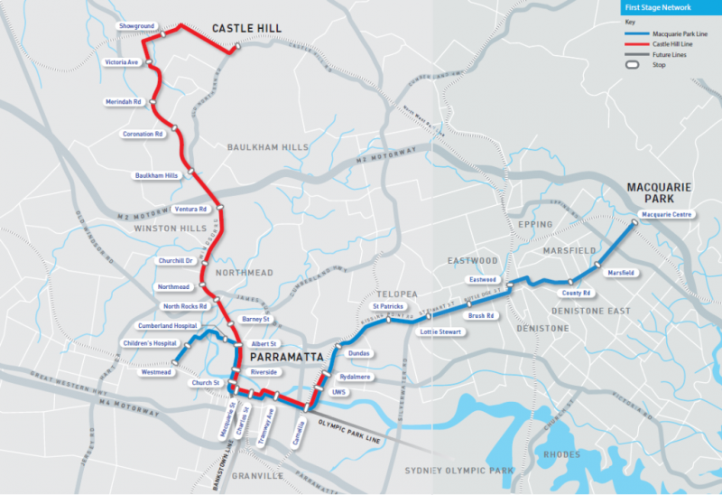 Western Sydney Light Rail Network - Stage One