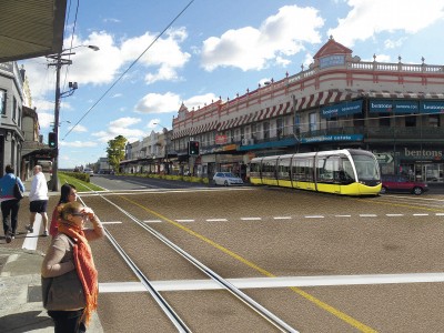 Artist Impression of Parramatta Road Light Rail