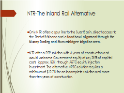 NTR-The Inland Rail Alternative