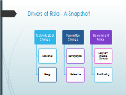 Drivers of Risks - A Snapshot